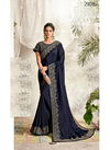 Navy Blue Colour Mahotsav Silk Georgette Designer Heavy Embroidery Work Party Wear Saree 21016